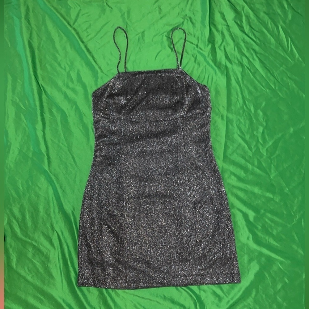 Elegant Black/ Silver Spaghetti Strap Dress size Small (P)